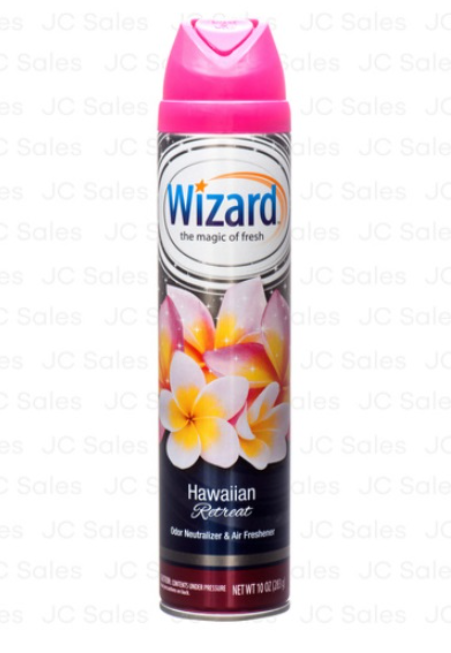 107555 WIZARD AIR FRESHENER HAWAIIAN RETREAT 10 OZ (12 	cs)