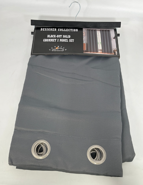 BLACK OUT CURTAIN 2 PANEL SET 54X84 (12PCS/CS)