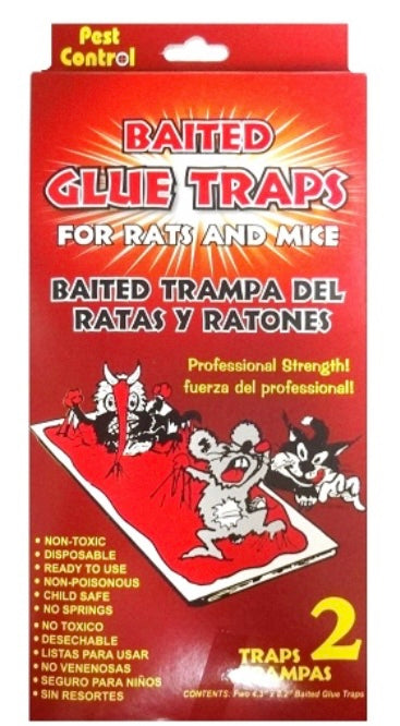 178069 Pest Control Baited Glue Traps 2pk (48)