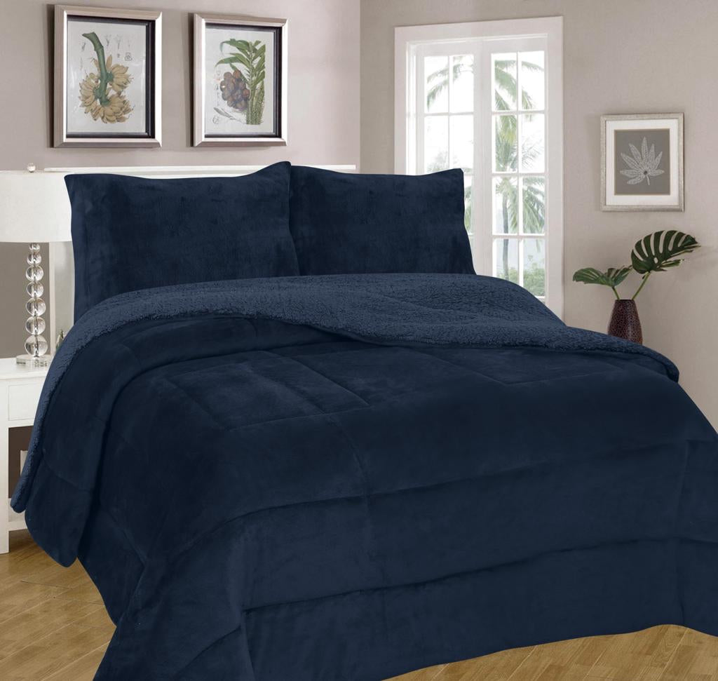 Andes (3pcs Solid Borrego Queen Navy) (7sets/box)