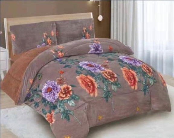 4510Q-MI PRINTED BORREGO BLANKET QUEEN SIZE - MILLY (7pcs)