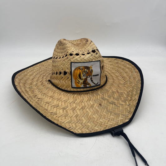 Palm Hat Chihuahua/Edge Black Bias with Cord, Tiger Patch and Hanger (12pcs)