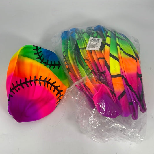 Rainbow Color Inflatable Ball Assorted Styles 9' (12)