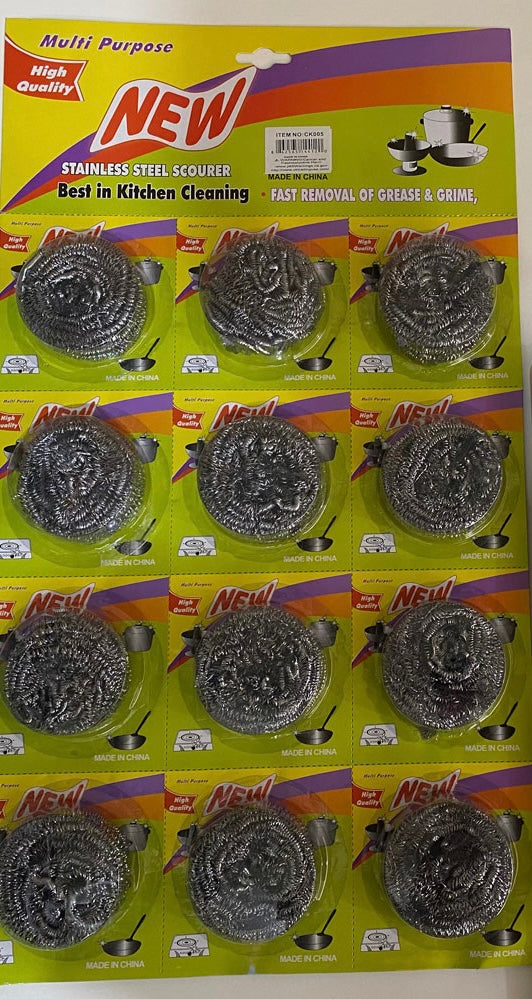 CK005 15g STEEL SCOURER, 12pcs/card (30PCS/BOX)