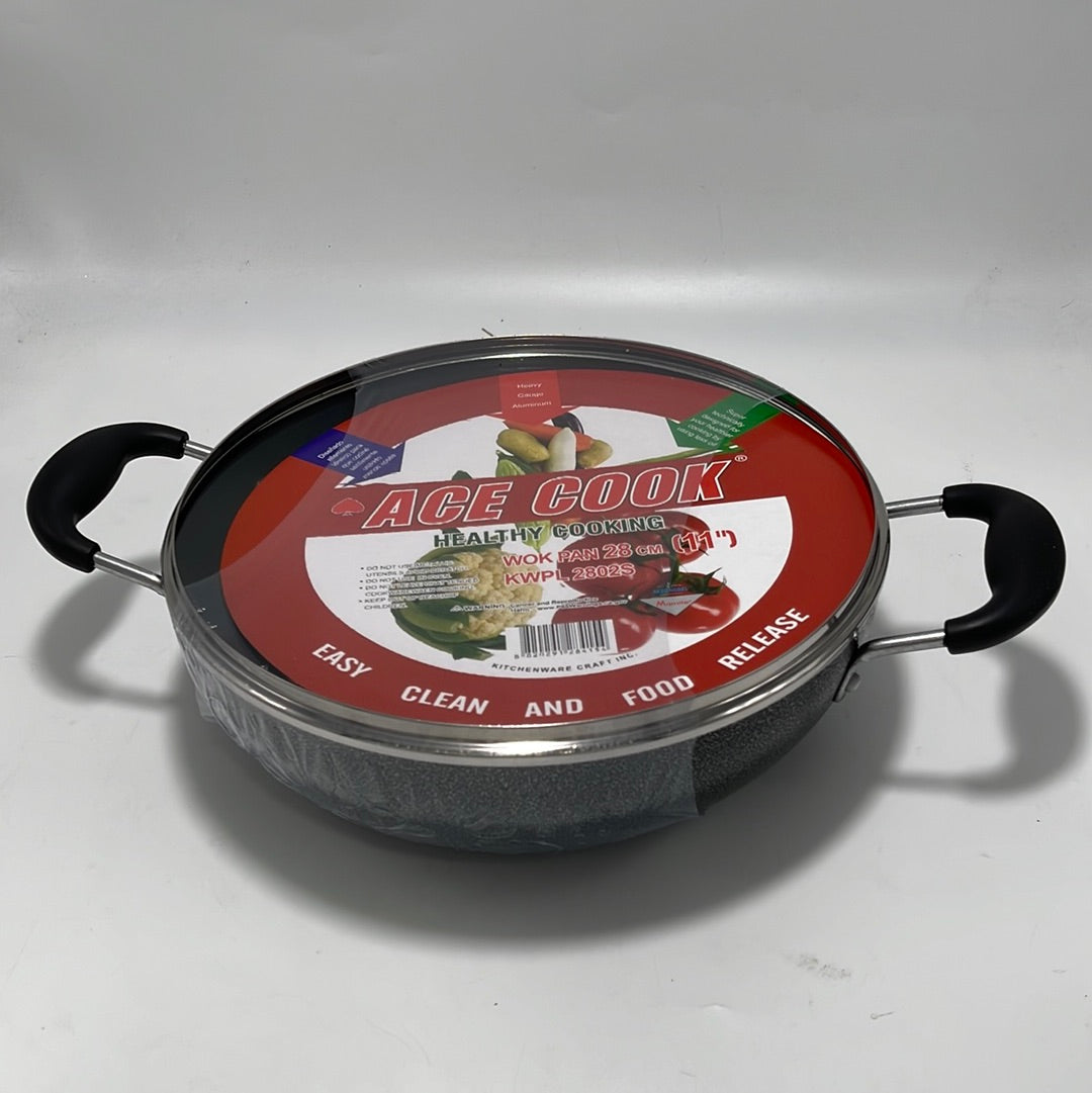 KWPL2802S 28CM WOK W/LID (6pcs)