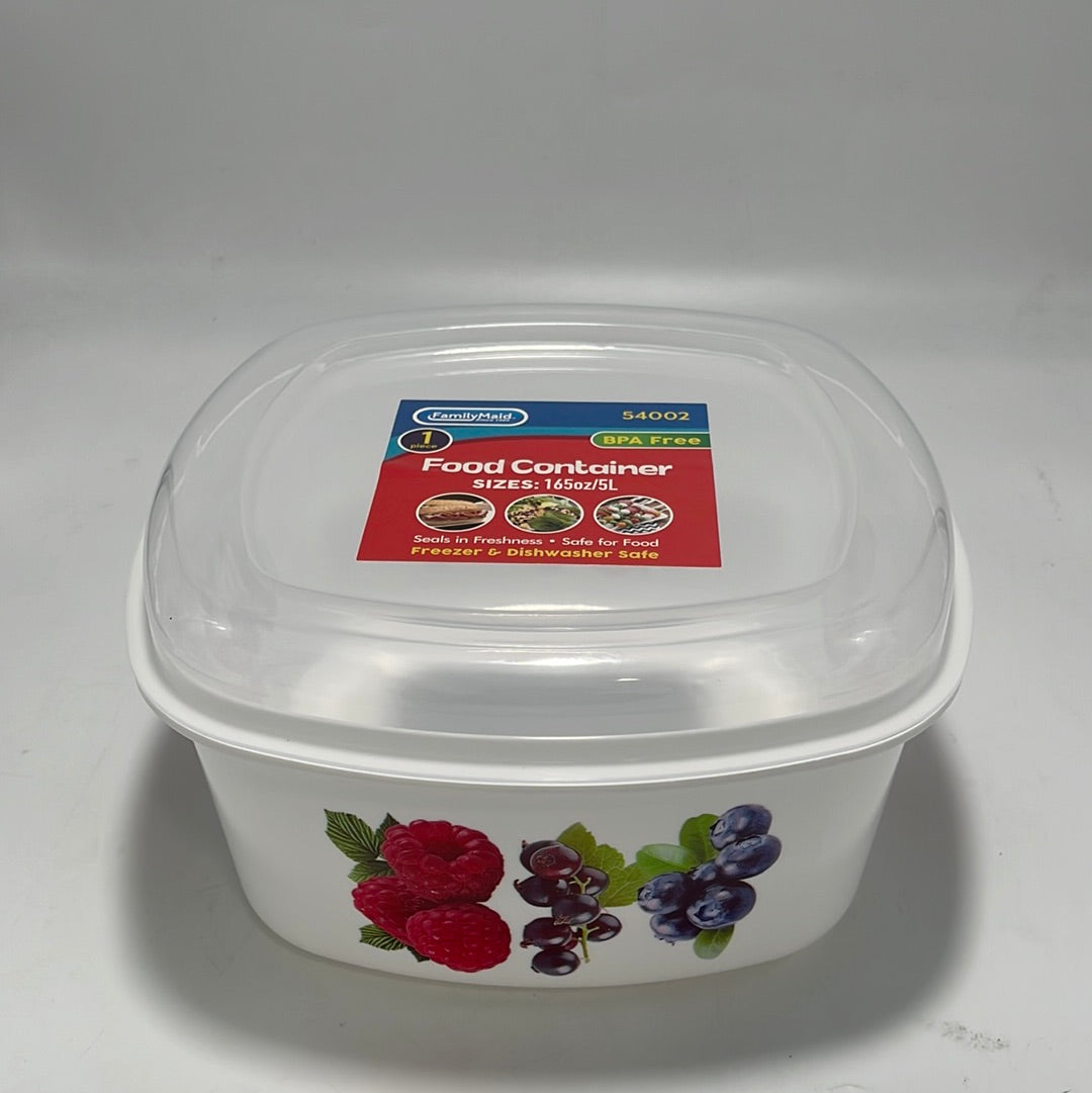 54002 Square Printed Food Container.  (60pcs)