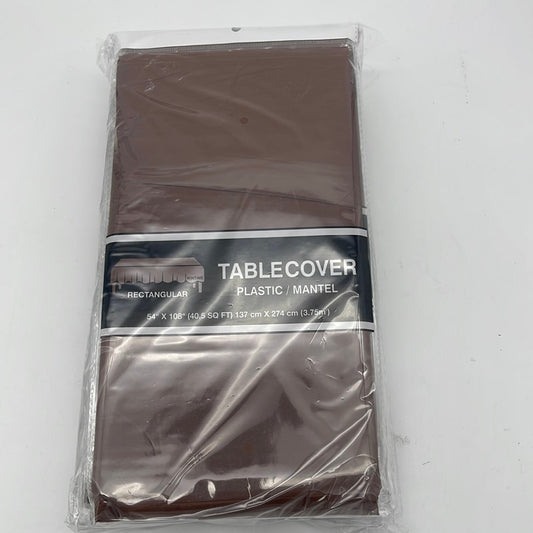 TABLE COVER: 54" X 108" RECTANGULAR: CHOCOLATE (12pcs)