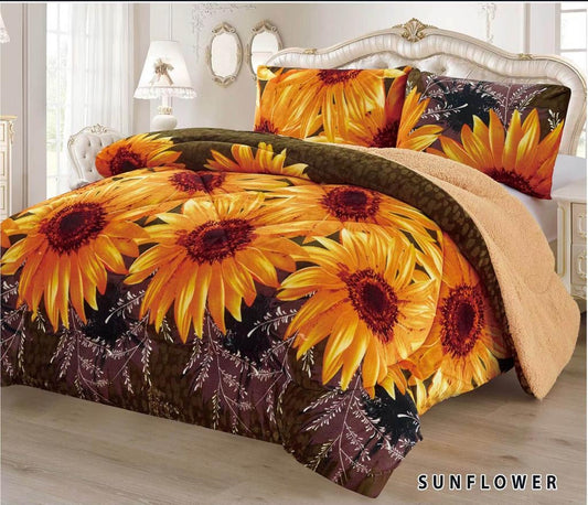 4515CAL-SF PRINTED BORREGO CAL KING SIZE - SUNFLOWER  (7pcs)