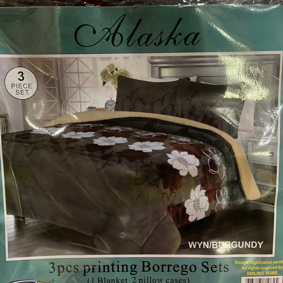 Alaska (3pcs Borrego King Wyn Burgundy ) (7sets/box)