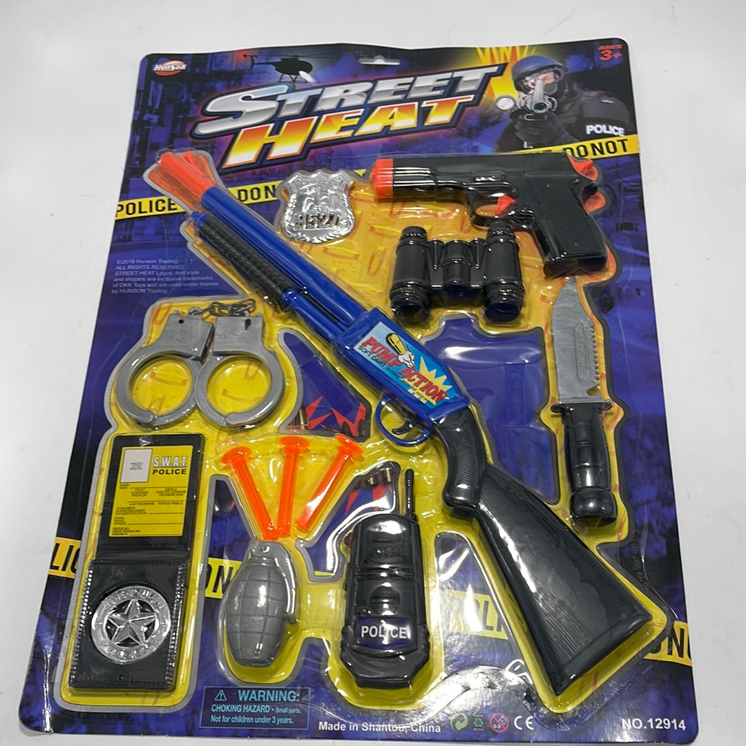 12914 DART GUN & CLICK HAND GUN W/ 10 PCS ACCESSORIES ON (12pcs)