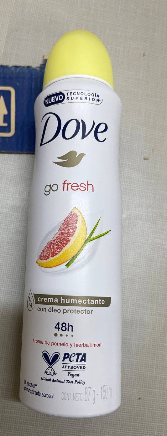 Dove  Body Spray 150ml (Pomelo y Hierba Limon) (12pcs)