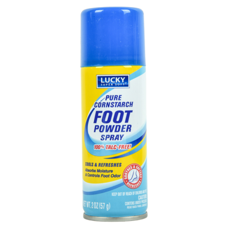 100703 LUCKY FOOT POWDER SPRAY 2 OZ - PURE CORNSTARCH (12)