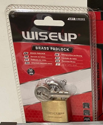 CW026 Brass Padlock 30MM (12pcs)