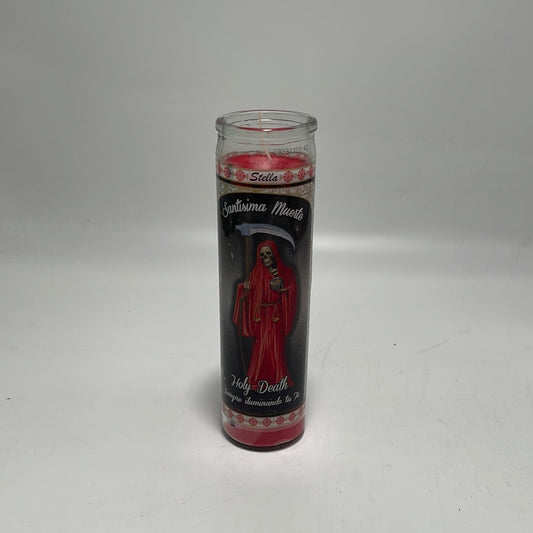 6006 Glass Candle Muerte Red  (12pcs/package)
