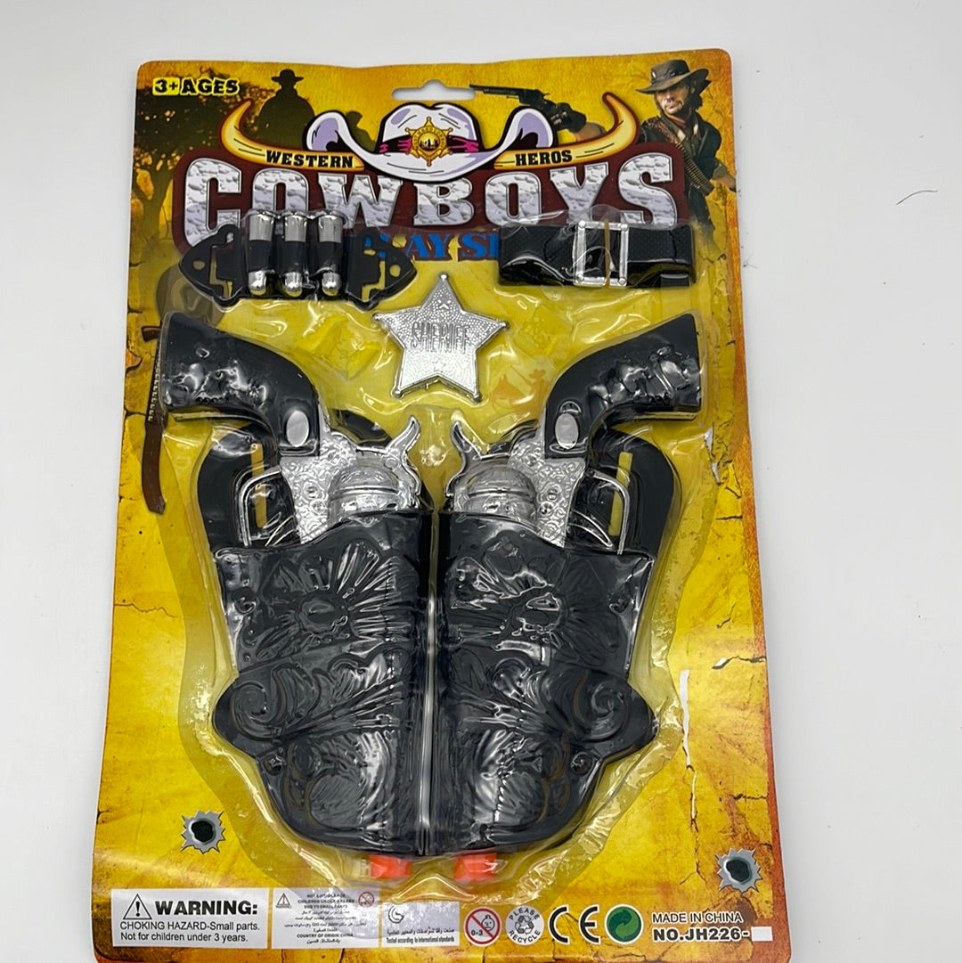 229233    12.6X8.5" 2PC COWBOY CLICK GUN SET (72pcs)