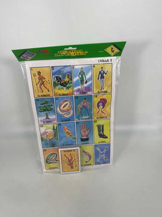 31032  16x10” Jumbo Spanish Bingo card (30)