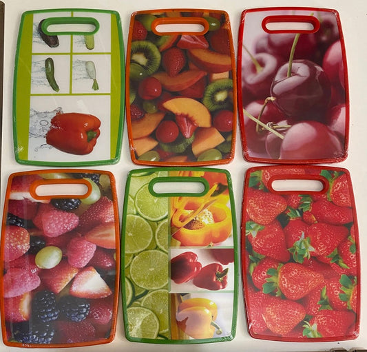 CK008S Cutting Board ,  Round Edge Style,  Fruit Image, SIZE:29.5X19.5X1.1CM (48pcs)