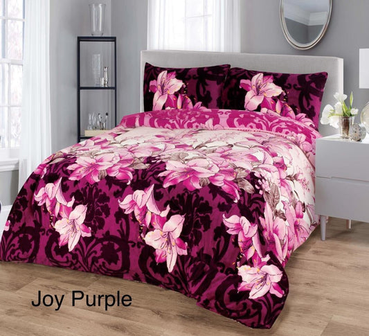 4515CAL  PRINTED BORREGO CAL KING SIZE  -  JOYPURPLE   (6pcs)