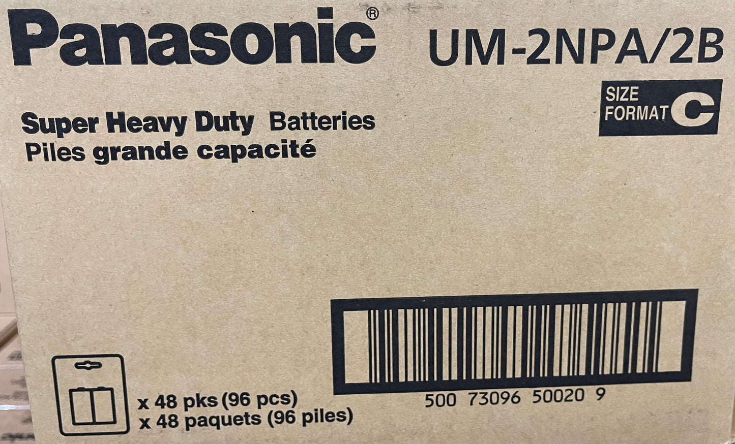 Panasonic Batteries Size C (48pks-96pcs)