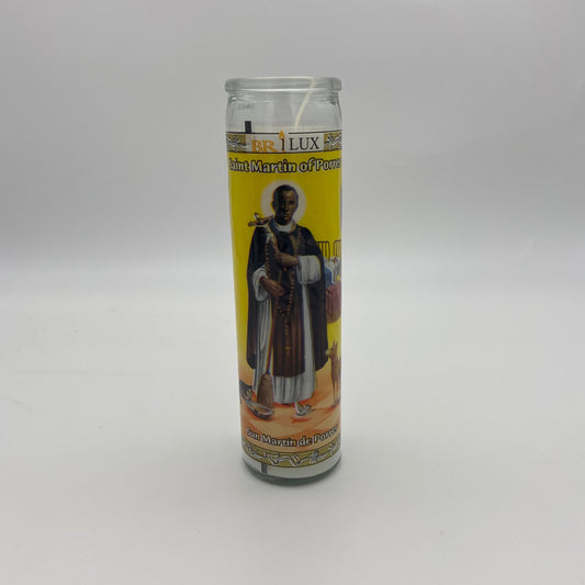 6025 Glass Candle San Martin de Porres (12pcs/package)