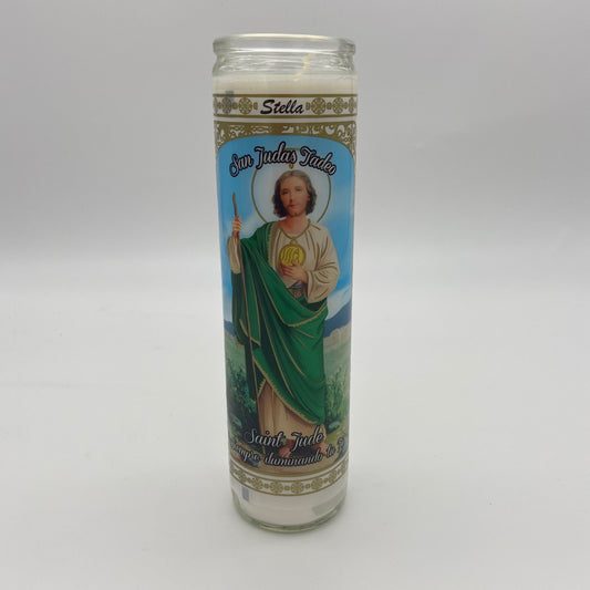 3340 Glass Candle San Judas Tadeo 12pcs/package)