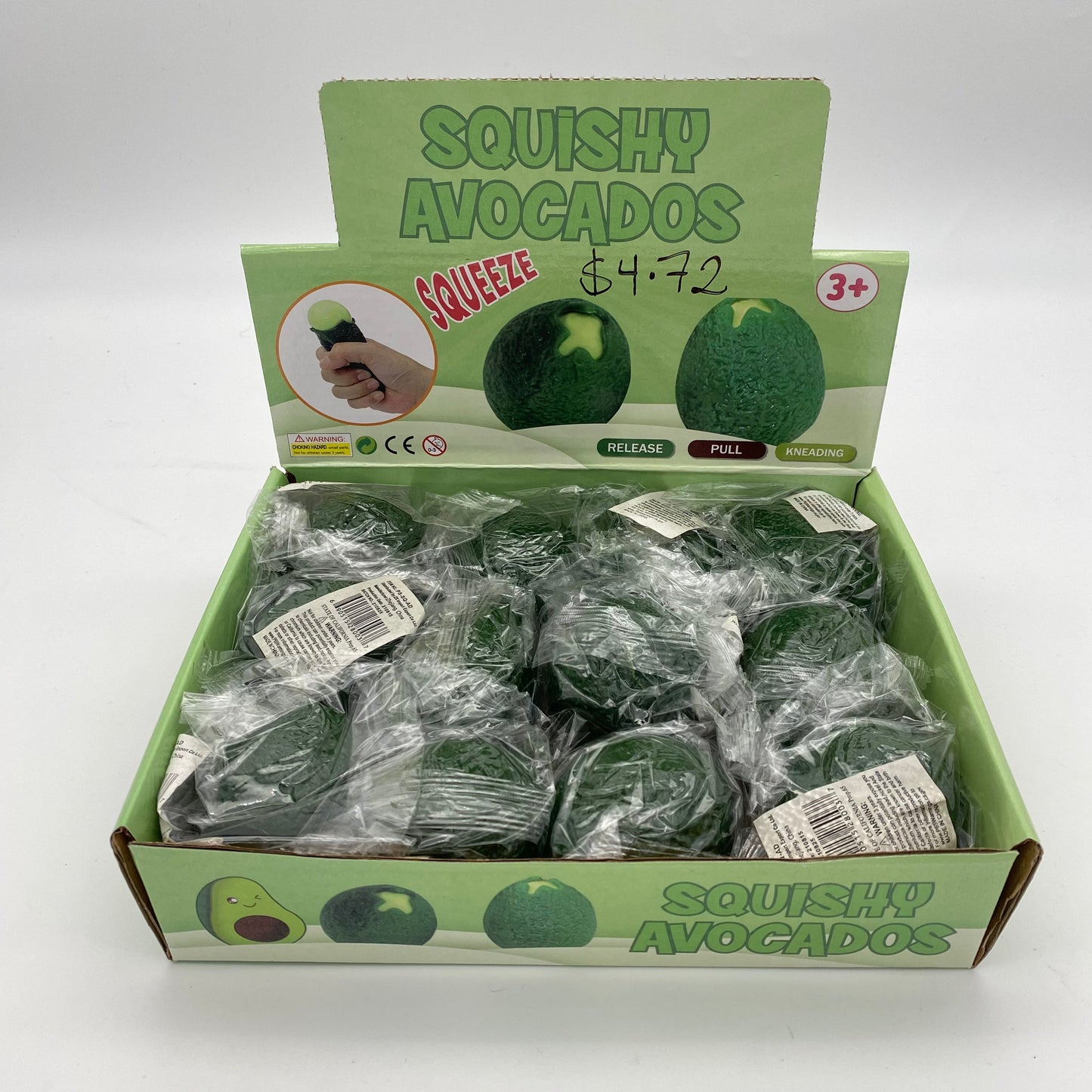 PS-SQ-AD  2.7” Anti-Stressed Squishy Avocado (12pcs/package)