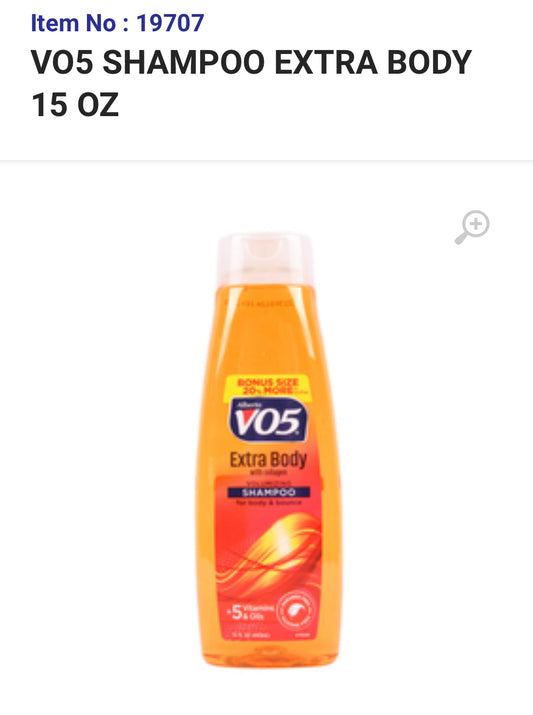 19707 VO5 SHAMPOO EXTRA BODY 15 OZ (6/CS)