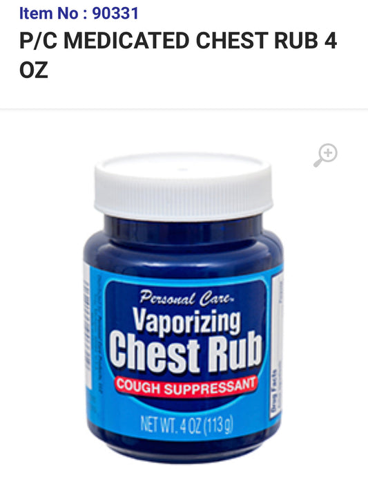 90331 P/C MEDICATED CHEST RUB 4 OZ (12)