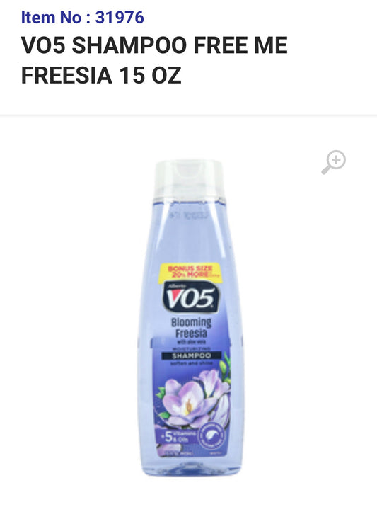 31976 VO5 SHAMPOO FREE ME FREESIA 15 OZ (6)