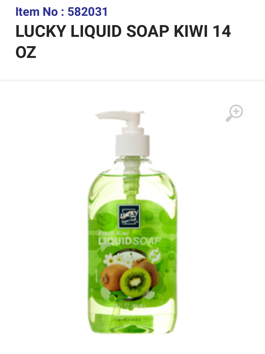 582031 LUCKY LIQUID SOAP KIWI 14 OZ (12/PK)