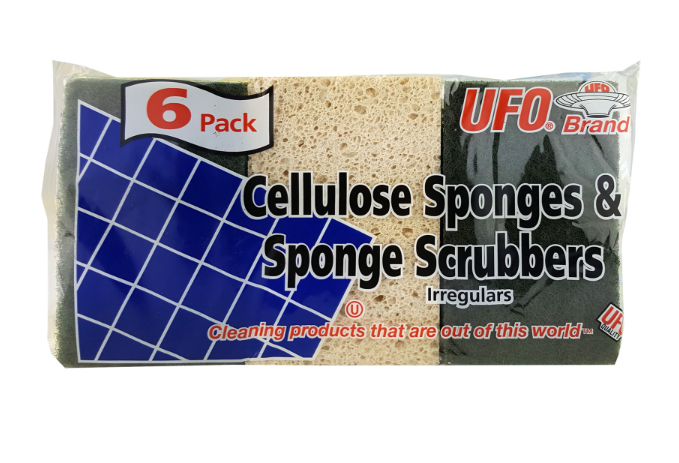 27255 UFO Sponges & Scrubbers Cellulose 6pk (48pcs/case)