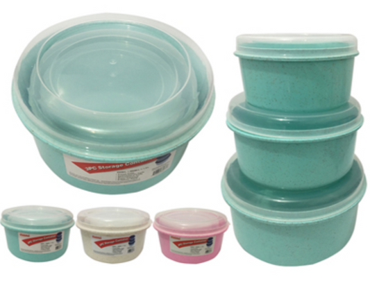 88233D 3PC Round Food Containers (48pcs)