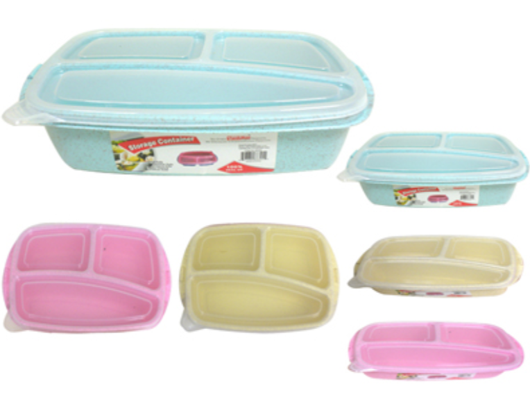 88325D 3 Section Rectangular Food Container (72pcs)