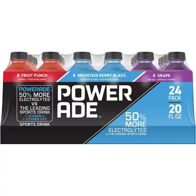 Powerade Sports Drink Variety Pack (20fl,oz-24pk)