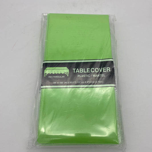 TABLE COVER: 54" X 108" RECTANGULAR: LIME GREEN(12pcs)