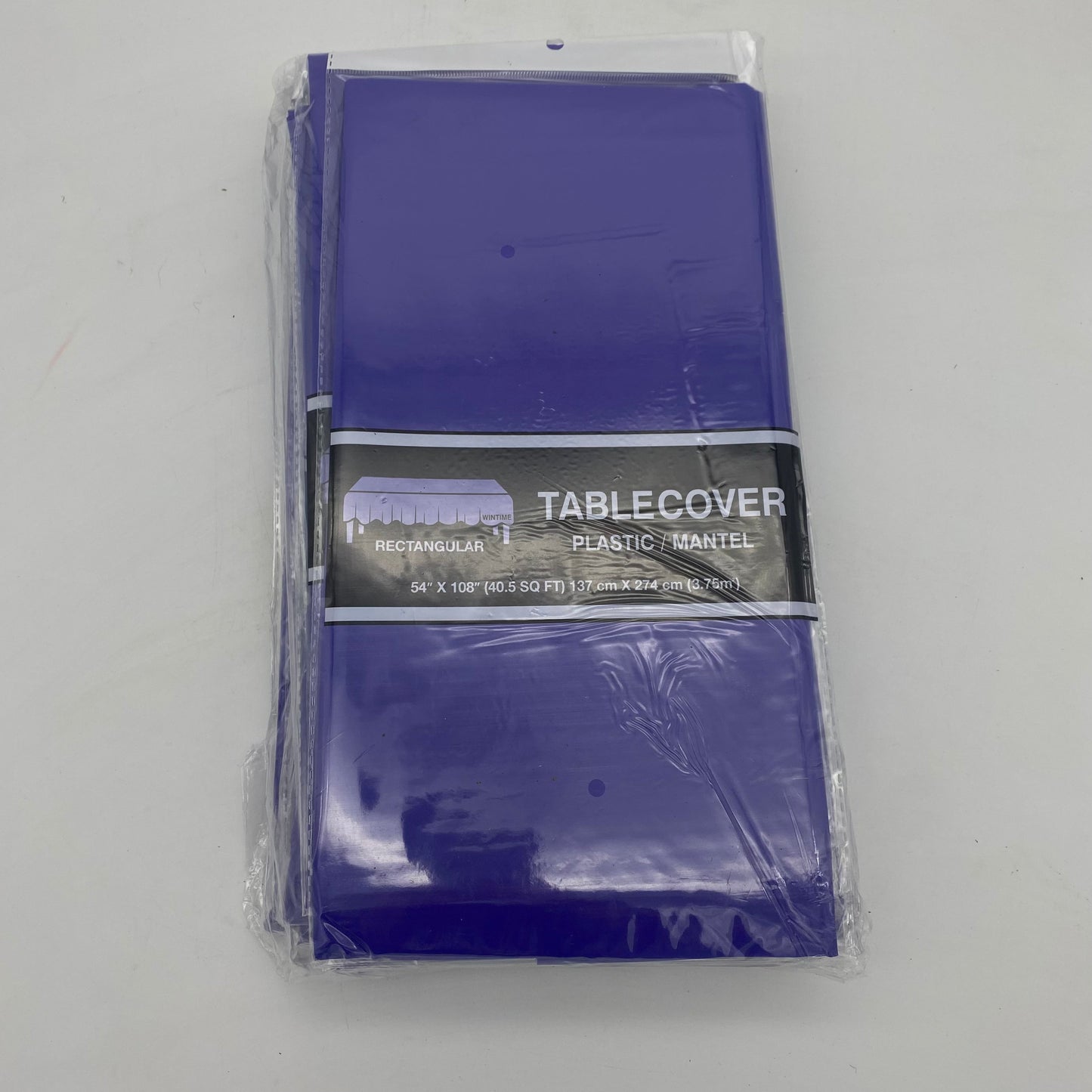 TABLE COVER: 54" X 108" RECTANGULAR: PURPLE(12pcs)