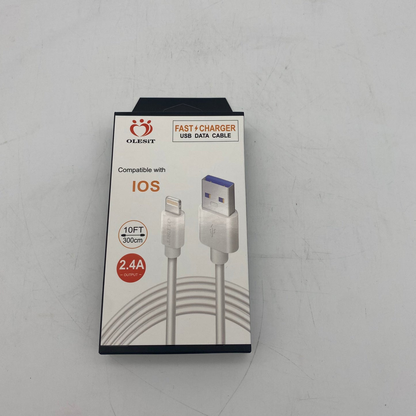 iPhone USB 10ft/ White (12pcs)