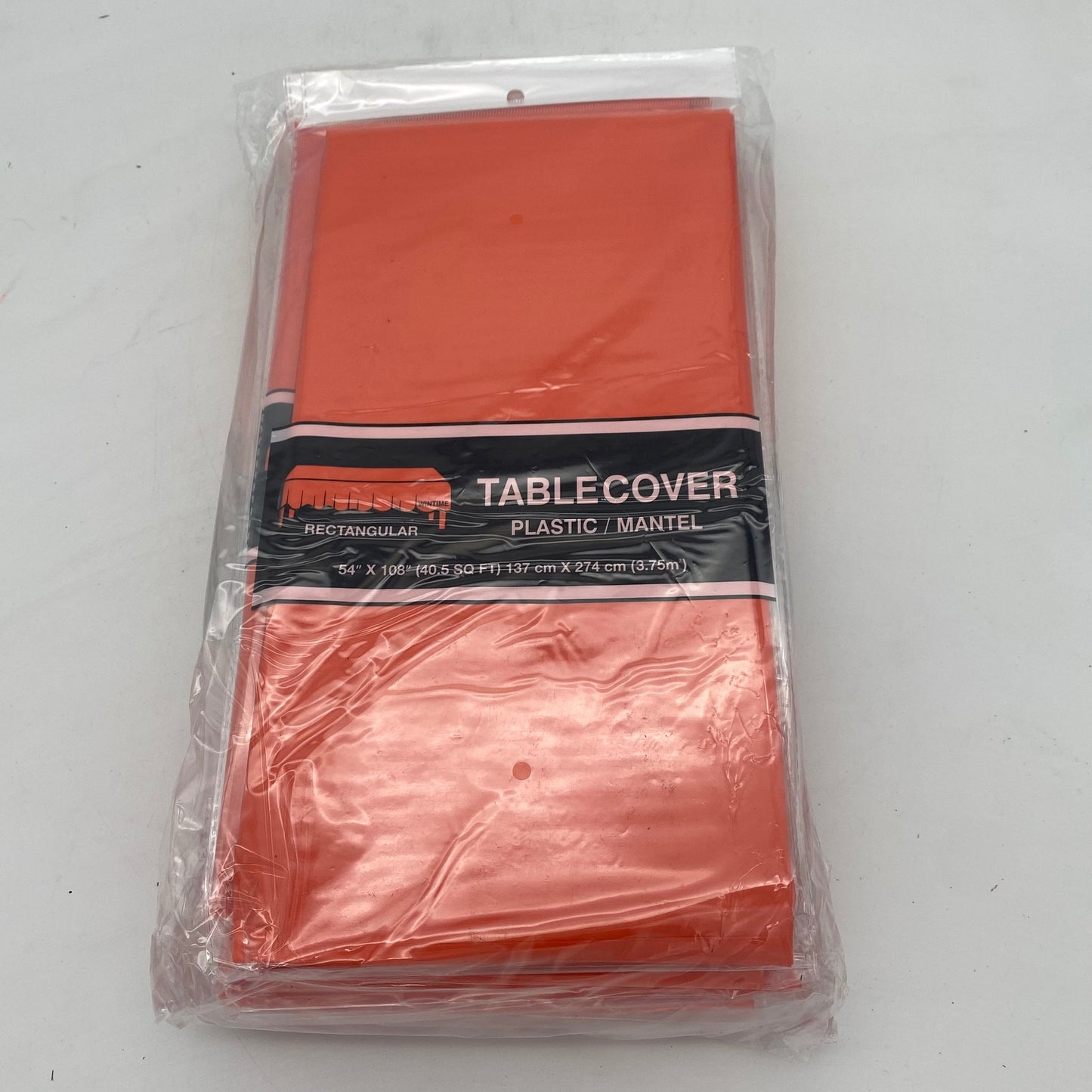 TABLE COVER: 54" X 108" RECTANGULAR: ORANGE(12pcs)