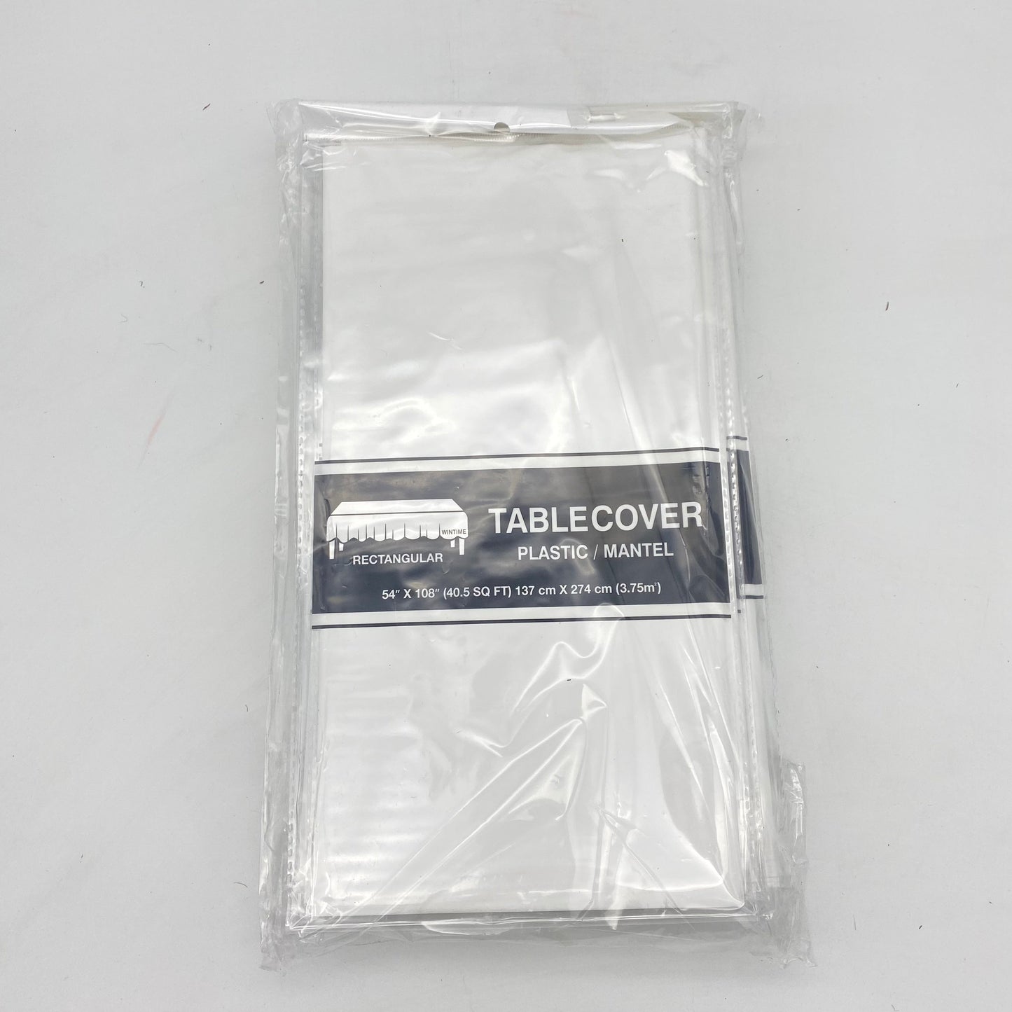 TABLE COVER: 54" X 108" RECTANGULAR: WHITE (12pcs)