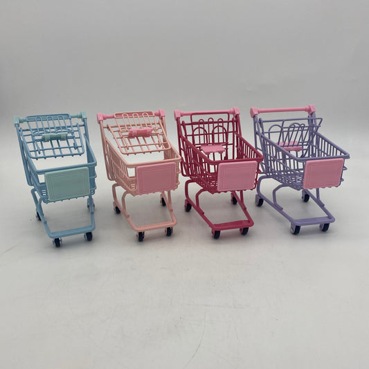 9170  5.7” Mini Assorted Color Metal Shopping Cart (12pcs)