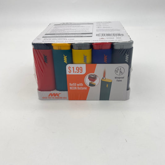 MK Jet Assorted Colors Hue Series Windproof Refillable Lighter (10pkg/cs)