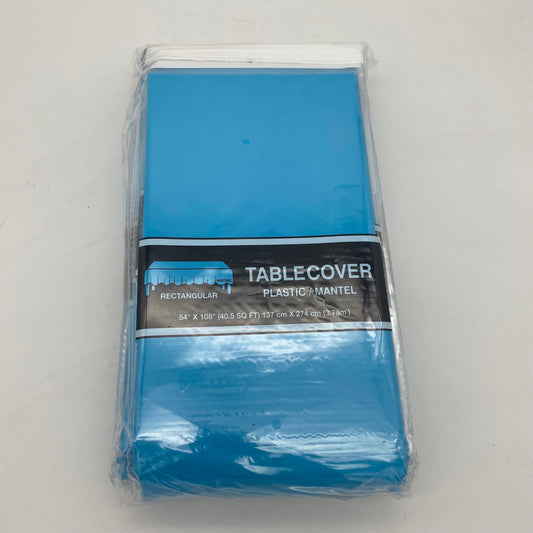 TABLE COVER: 54" X 108" RECTANGULAR: LIGHT BLUE(12pcs)