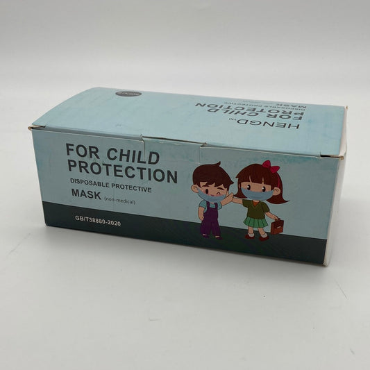 Disposable Protective Mask Kids Black-Black  (60boxes/cs) HENGD
