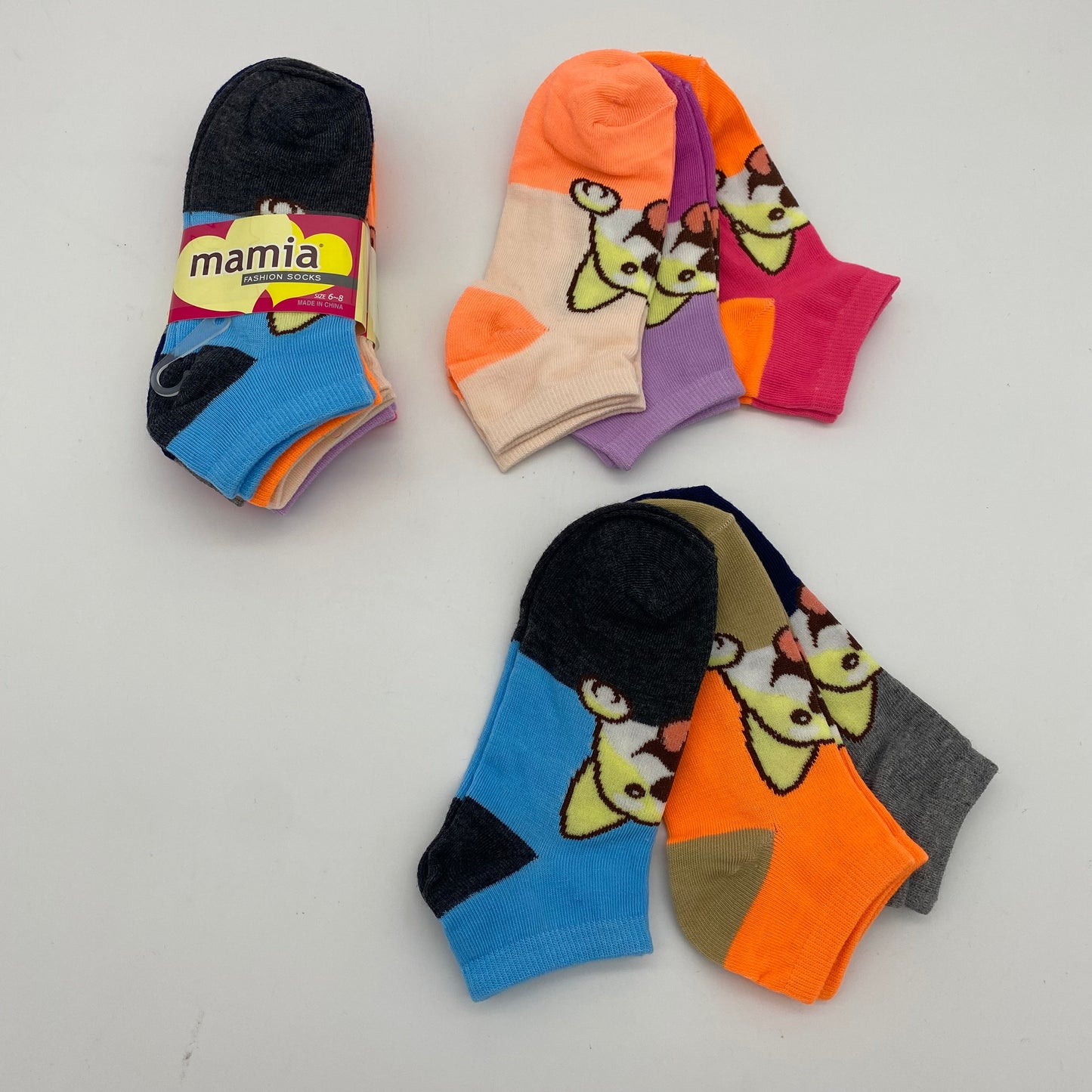 Mamia Girls Spandex Low Cut Socks 70023  (36/cs)