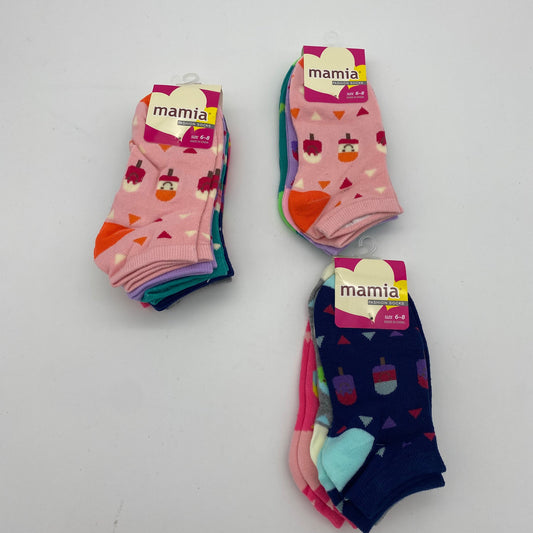 Mamia Girls Spandex Low Cut Socks 70023  (36/cs)