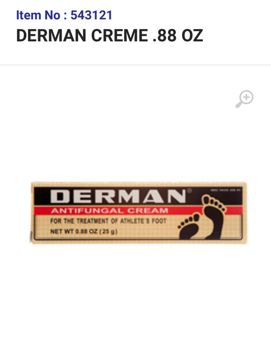 543121 DERMAN CREME .88 OZ (6/CS)